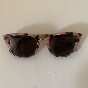 Pink and brown cat eye sunglasses